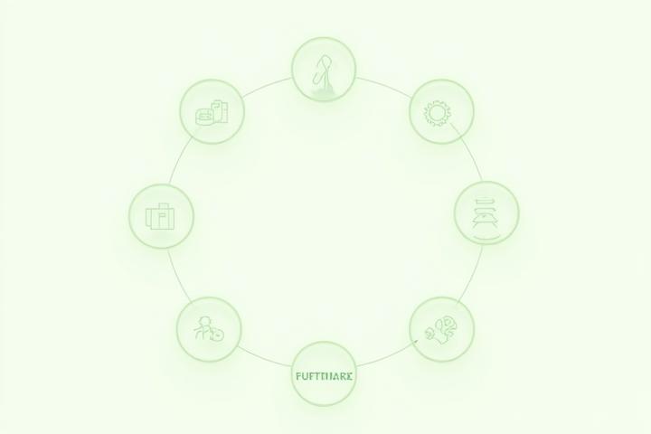Illustration of a cyclical coaching process with steps: Assess, Plan, Implement, Review, Adapt, Sustain, emphasizing interconnectedness.